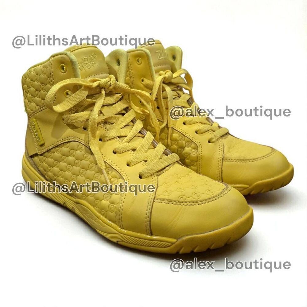 Zumba Energy Boss Yellow High Top Sneakers Size 9 Unisex Athletic Shoes (F019) - Picture 3 of 11